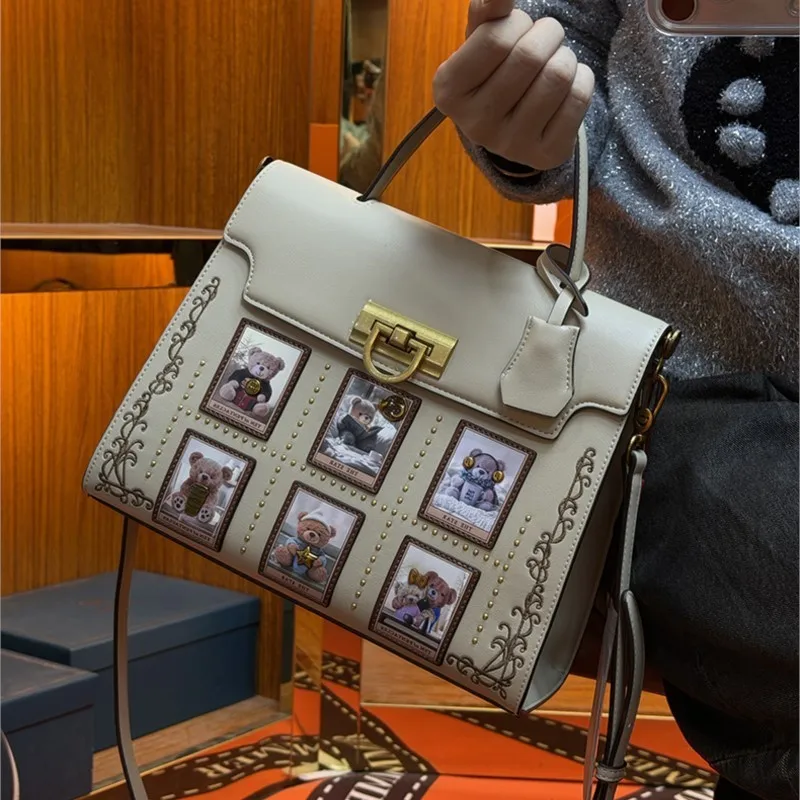 

Gusachi Light Luxury Brand Handheld Women's Bag 2025 Autumn/Winter New High Fashion Original Design Bear Single Shoulder ToteBig