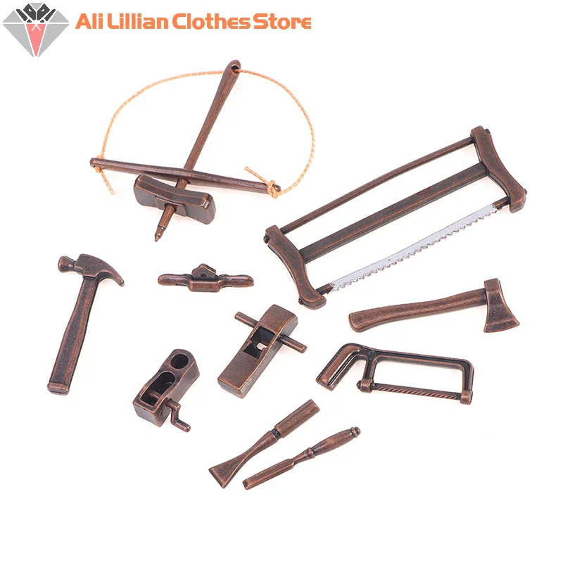 ⭐ GORĄCY ❗   1 Zestaw Miniaturowych Narzędzi Naprawczych w Skali 1/12 do Domku dla Lalek, Model Symulacyjny, Zabawki do Dekoracji Domku dla Lalek, Akcesoria Miniaturowe