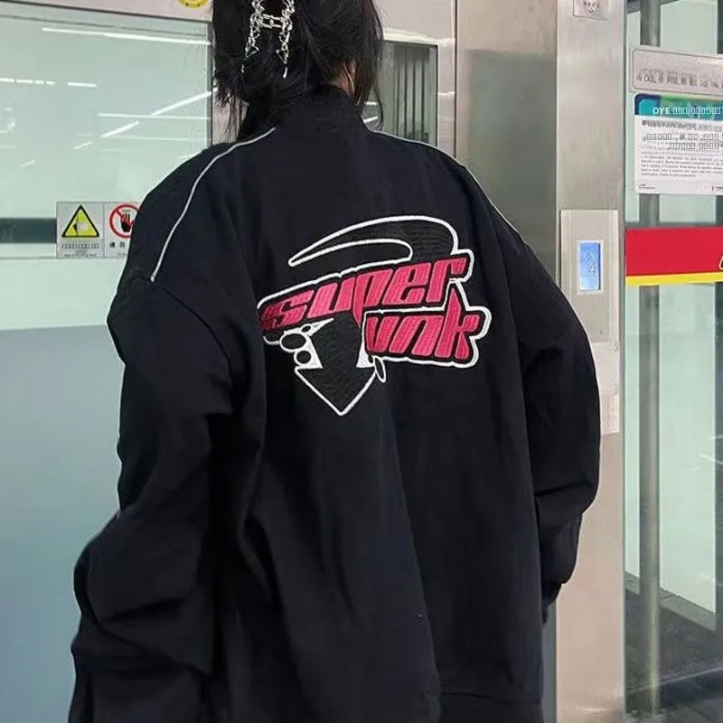 Y2K كنزات نسائية كلاسيكية مطبوعة ملابس الشارع الكورية Harajuku Sle مريحة تناسب هوديس لموسم الخريف #2