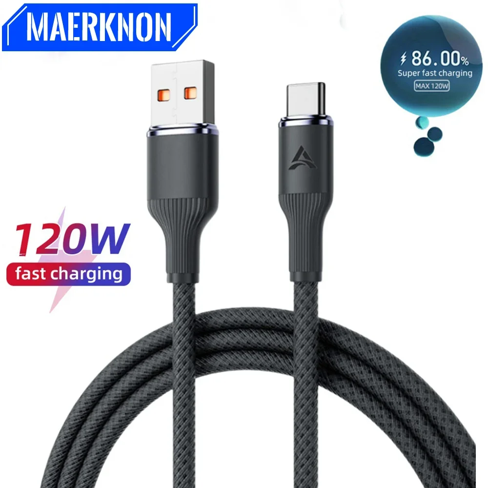 

USB A to USB C Cable 120W Fast Charging USB C Data Cord for Laptop Tablet Macbook iPad iPhone 15 Dell PS5 Switch 0.25/1M/2M/3M
