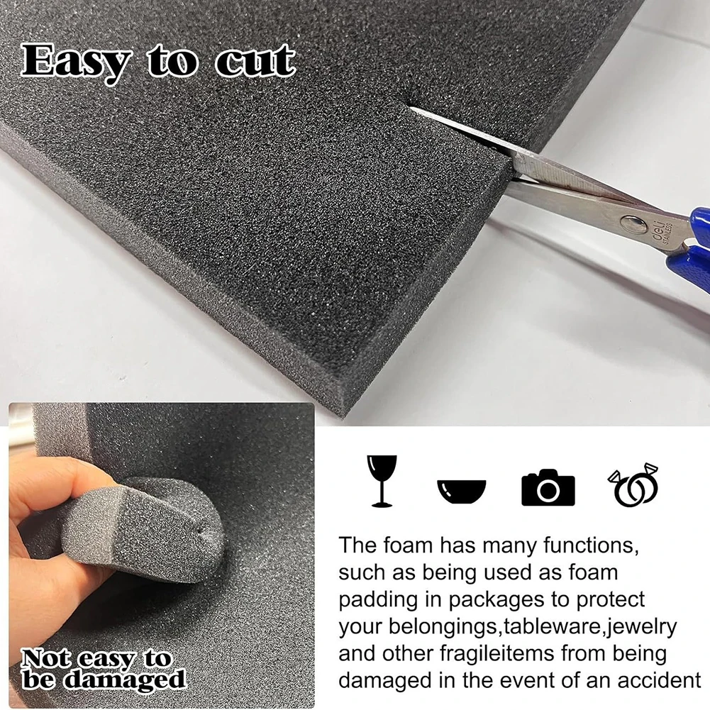 

4pcs Foam Pad High-Quality Cuttable Polyurethane Foam Padding For Tool Boxes For Cameras Storage Cutable Foam Mat