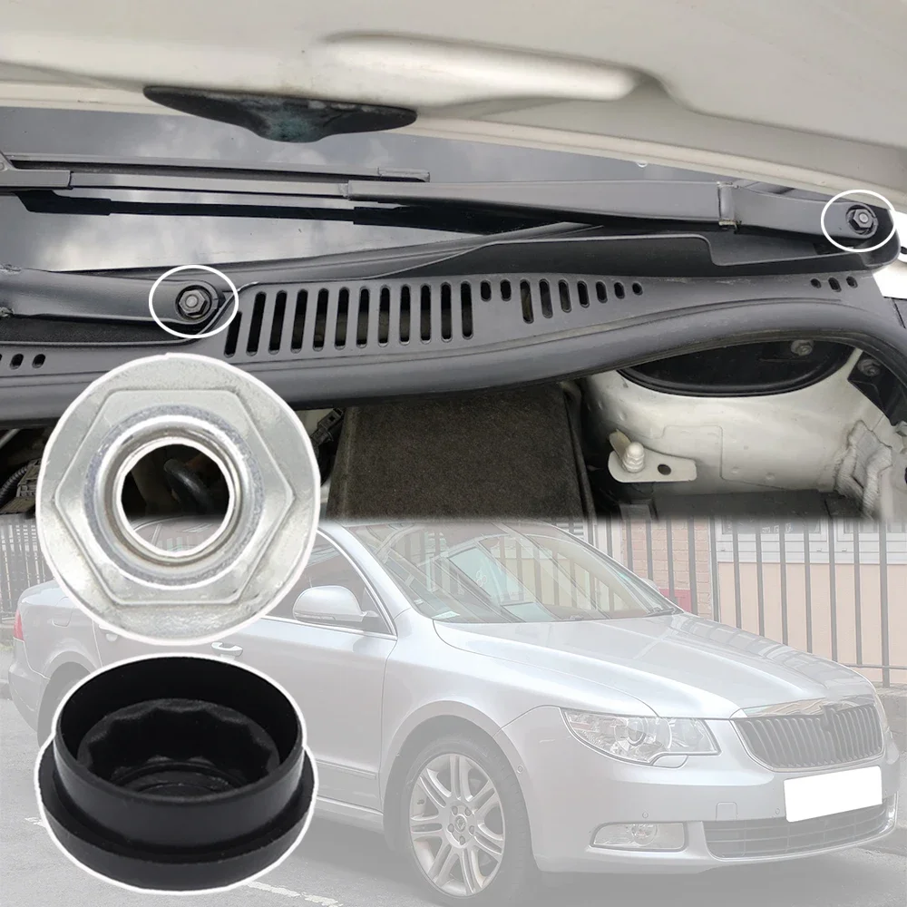 

Car Front Windshield Wiper Arm Nut Screw Cap Bolt Rocker Cover For Skoda Superb B5 B6 B8 2001 2003 2005 2007 2009 2011 2015 2018