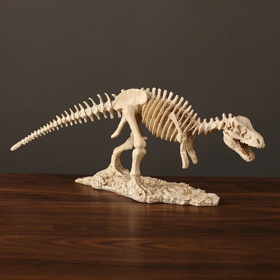 Resin Handicrafts Simulated Dinosaurs Tyrannosaurus Rex Model Fossil Skeleton Abstract Animal Sculpture Dinosaur Bones