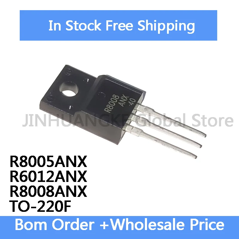 5-10Pcs NEW R6012ANX R8005ANX R8008ANX R6012 R8005 R8008 6012 ANX 8008 ANX electronics component transistors TO-220F In Stock