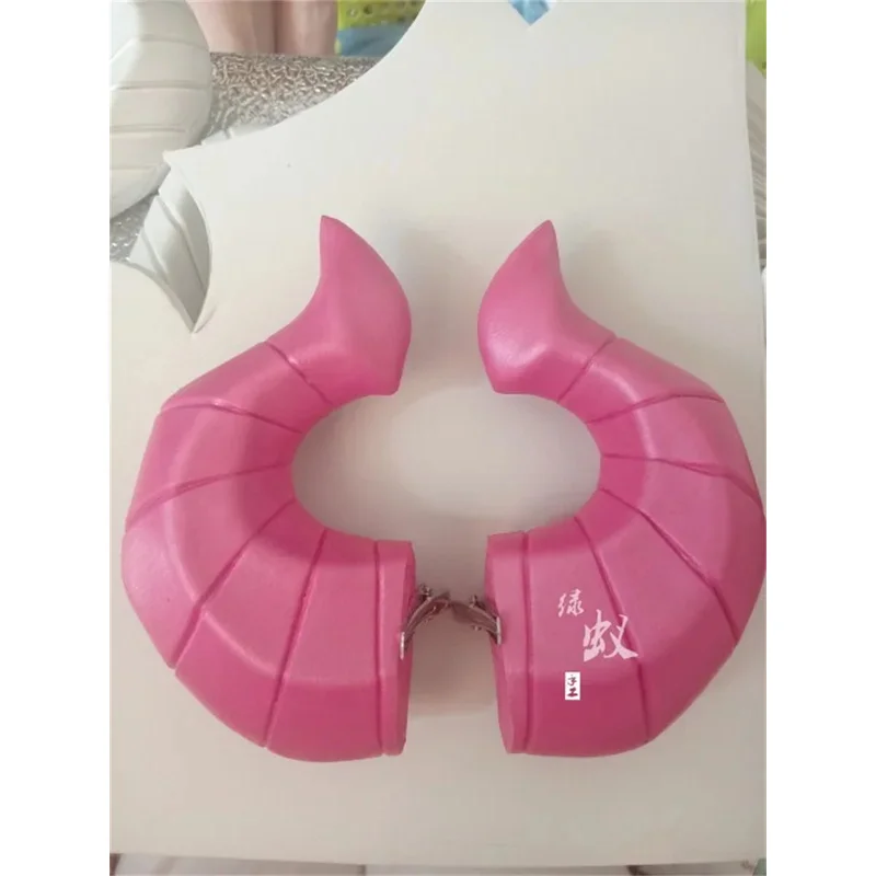 2025 aaa RIMU Pink Dragon Horns Head Headwear Cosplay Props Accessories Hair Clip Halloween Christmas