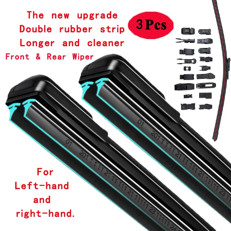 

For Toyota RAV4 XA50 2019 - 2023 Car Wiper Front & Rear Wiper Blades Set Kit Windshield Windscreen Window Brushes 26"16"12"