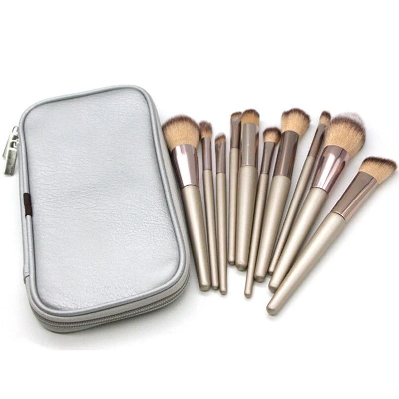 10/14 pcs High elastic bristles comfort-handle metal ferrule easy to color profession brush set