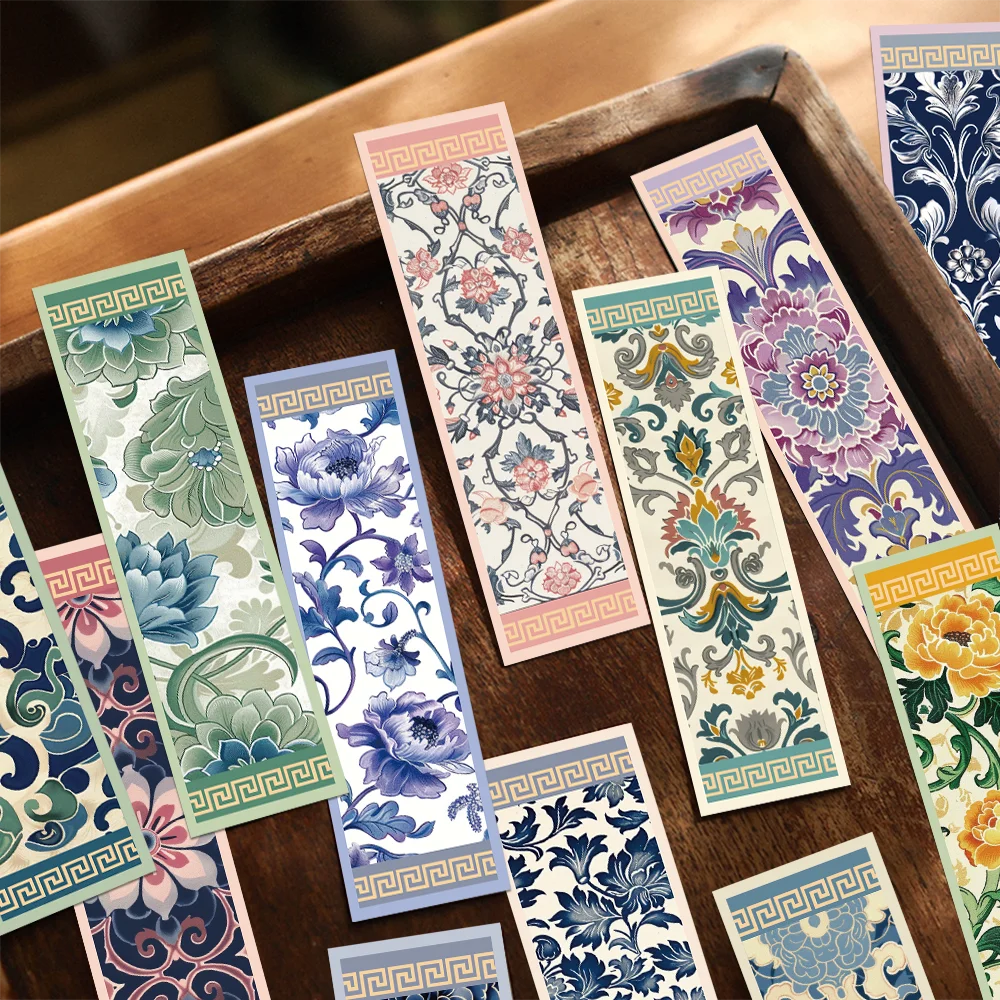 

30pcs Classical Pattern Bookmarks Decorate Reading Pages Books Label Paper Cards Student creative gifts Page Bookmarks