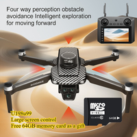 U198/U99 4.5-inch screen controlled drone GPS positioning dual camera brushless motor aircraft laser obstacle avoidance remote