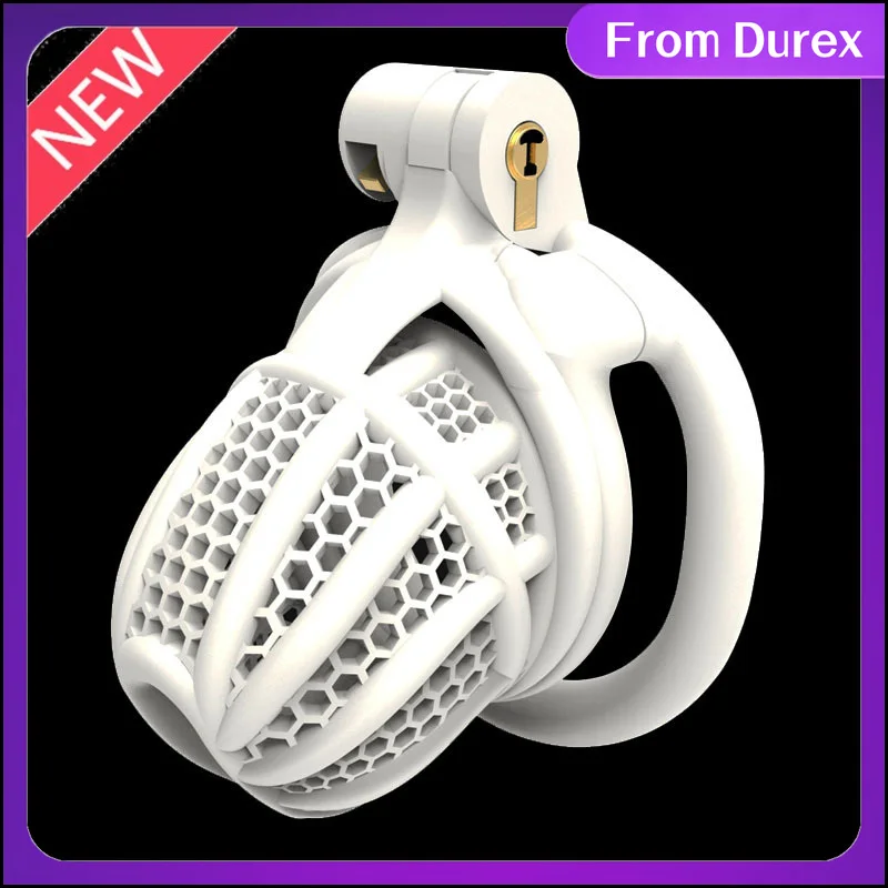 Locked In Lust Male Bound Chastity Device Abstinence Cage With Penis Rings Cock Cage with 4 Base Rings