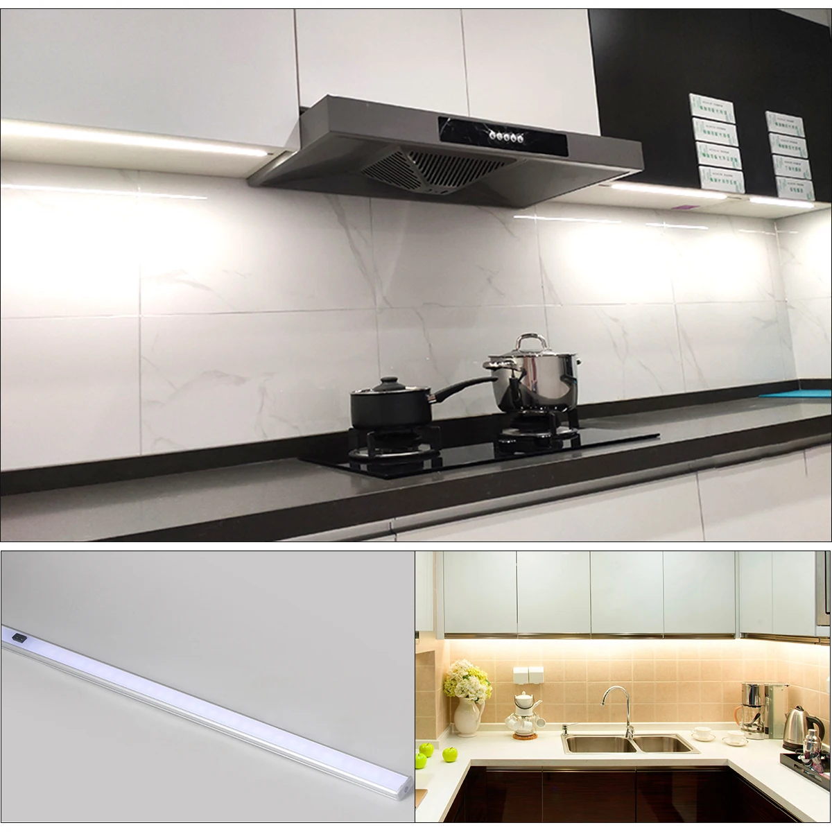 5V USB Powered LED Bar Light หลอดอลูมิเนียมสว่างสูง 30/40/50 ซม.มือกวาด Motion Sensor สําหรับห้องครัวห้องนอน