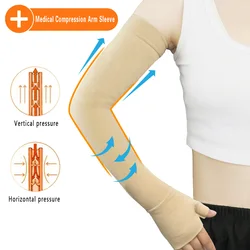 Manga de compresión médica para el brazo, accesorio elástico y transpirable, protección UV para exteriores, Unisex, deportes, voleibol, baloncesto, palma, 1 piezas