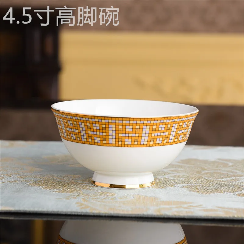 European-Style Bone China Plate Steak Plate Household Ceramic Plates Dish Cake Plate Dessert Plate Breakfast Set Plate Set