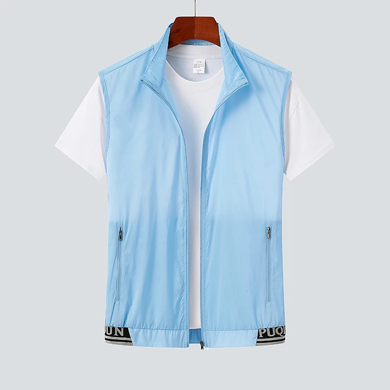 Sommer Herren weste neue einfarbige lose dünne atmungsaktive Outdoor-Wander-und Angel fotografie Jacke Herren ärmellose Jacke