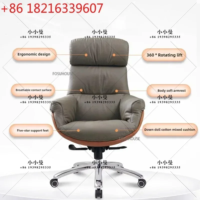 YAOComfortable Ergonomic Office Chair Light Luxury Boss Executive Chair Home Study Gaming Chairs Reclining Sofa Computer Armchai