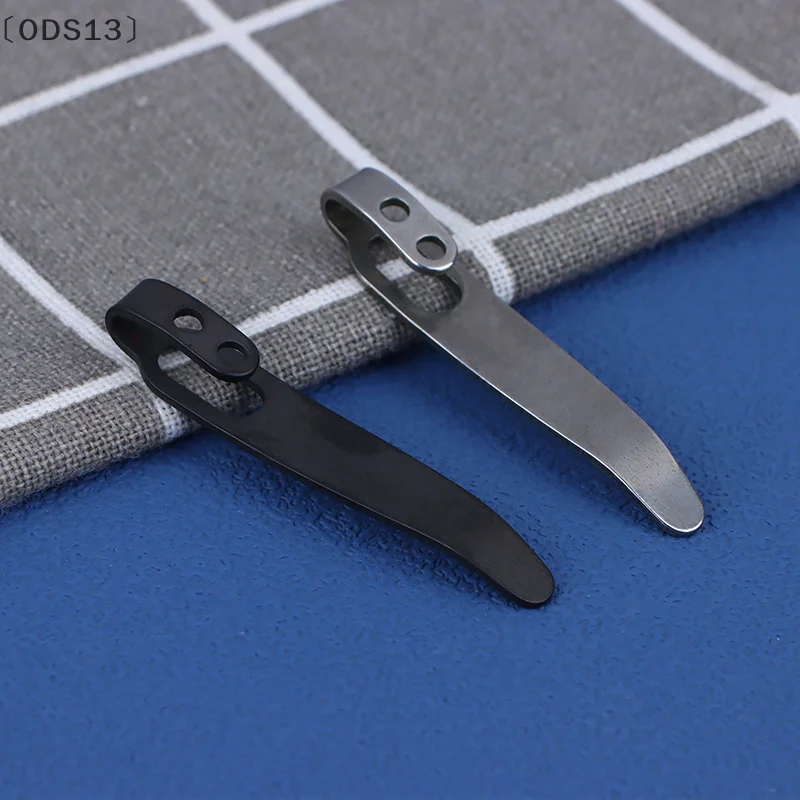 مجموعة مشابك جيب سكين من الفولاذ المقاوم للصدأ 420 مع براغي لتركيب الشفرة الثابتة القابلة للطي EDC بنفسك