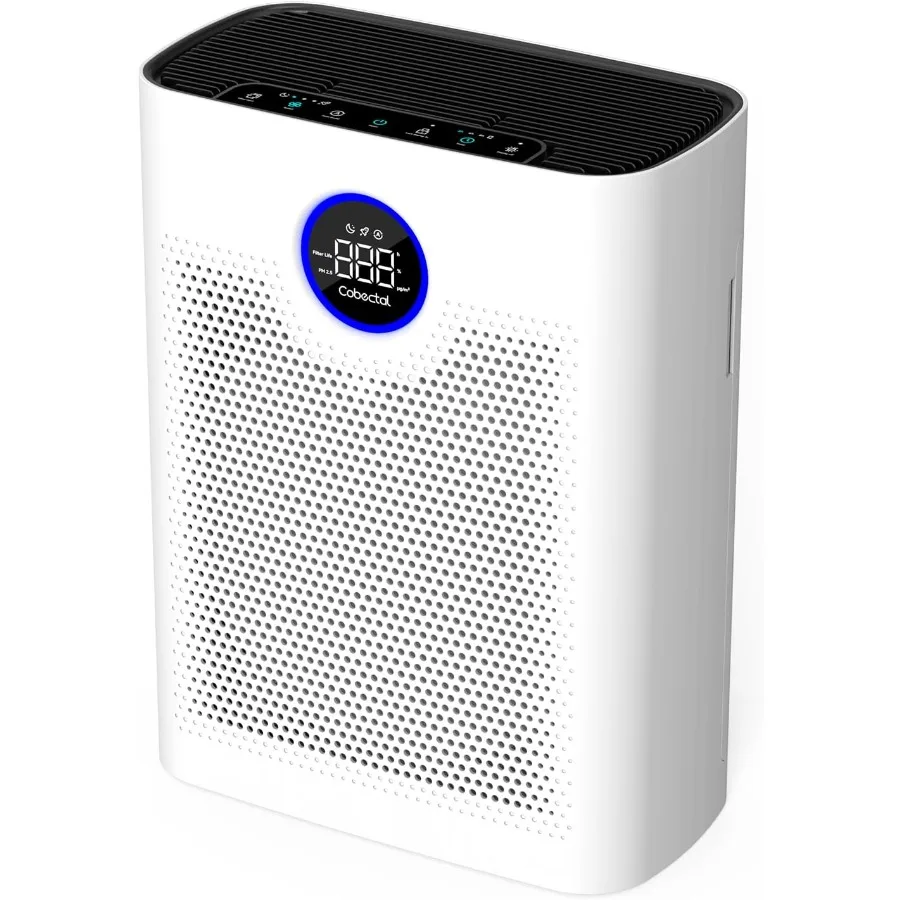 

Air Purifiers for Home Large Room Up to 2216 Ft Cobectal Pet Air Cleaner with H14 True HEPA 3-in-1 Filter PM2.5 Air Quality Sen