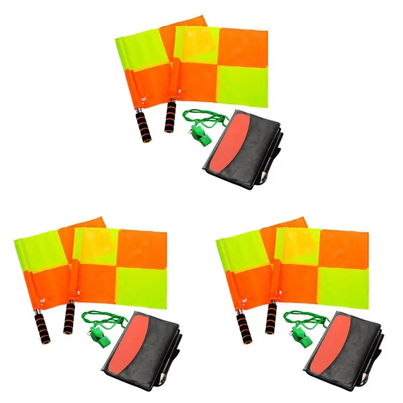 a99i-6x-soccer-referee-kit-football-checkered-soccer-flags-wallet-notebook-with-red-yellow-card-and-whistle