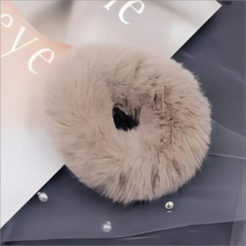 10pcs Colorful Simple Plush Imitation Mink Hair Ring CuteRope Accessories Random Color