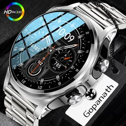 Zegarek sportowy 2023 NEW Fashion Smart Watch Men TWS Wireless stereofoniczny odtwarzacz muzyczny pulsometr w pełni dotykowy Smartwatch + słuchawki