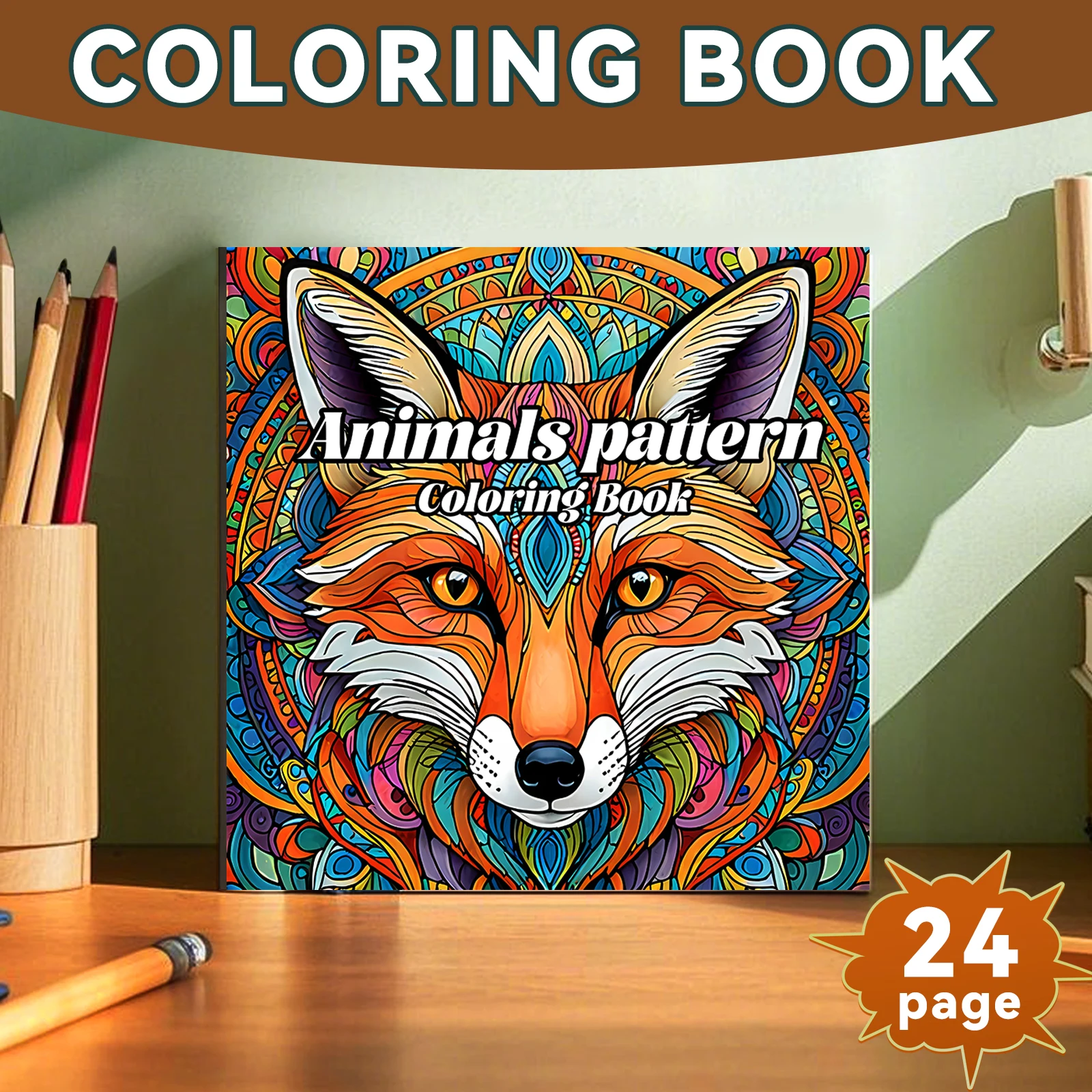 Mandala Animals Paradise Art Coloring Book 24 Page Gift For Birthday Party Relieve Stress Kill Time Graffiti Painting Drawing image 2