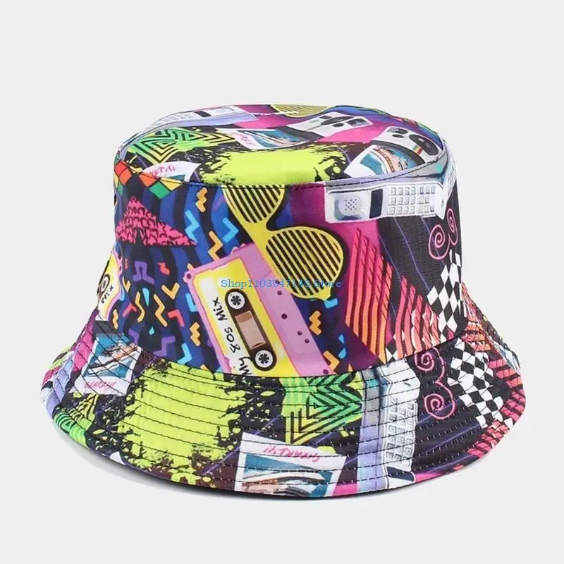 P88B قبعة دلو قابلة للعكس قبعة الشمس هدية عيد ميلاد للجنسين القيادة قبعة الشمس للسفر المشي لمسافات طويلة التسوق قبعة الصيف