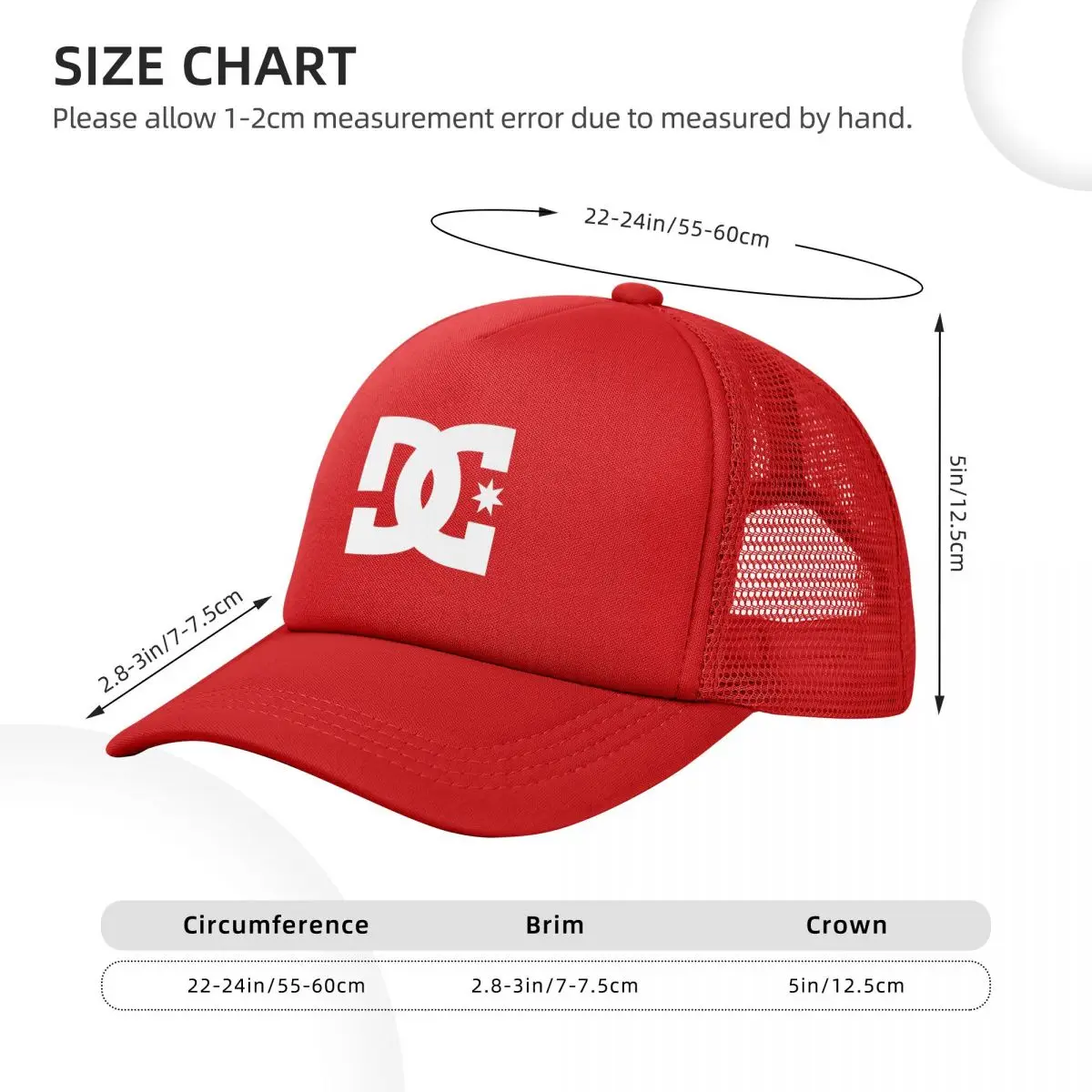 DC Shoe Co Mesh Baseball Caps Snapback Fashion Baseball Hats Breathable Casual Casquette Outdoor Unisex