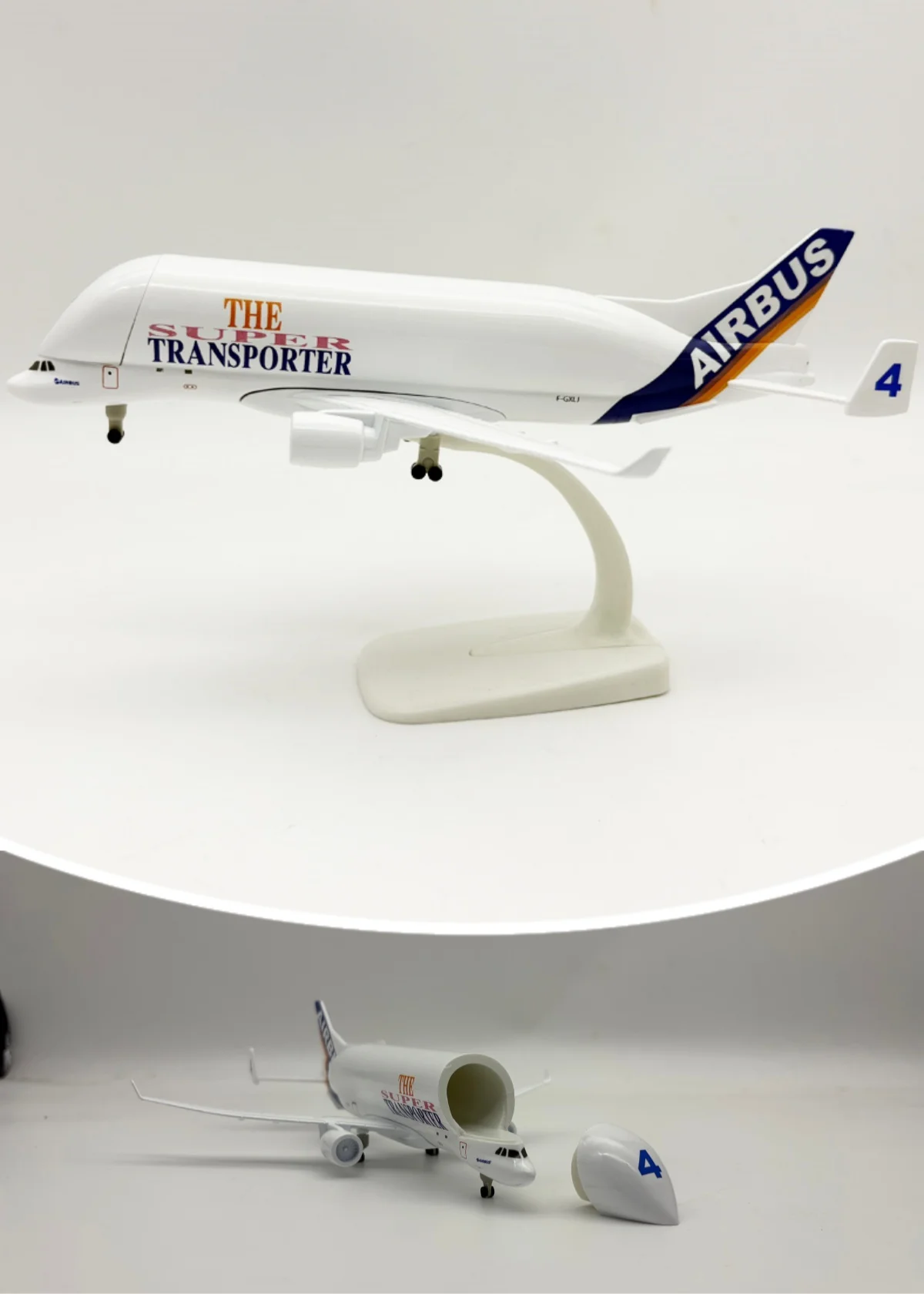 AIR BUS Beluga4 20CM Diecast Metal Planes Detachable Nose The Super Transporter Airplane Model For Collections And Displays Gift