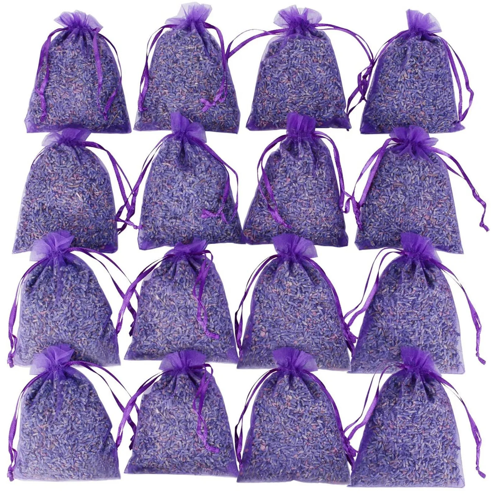 Bag Of 16 Sachets Dried Lavender Flower Lavender Sachets For Drawers And Closets Purple Dried Flowers Fragrant Flowers Home