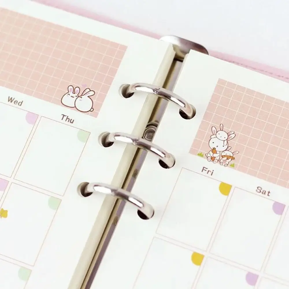Kawaii Agenda Monthly 45 Sheets Daily Planner A5 A6 Loose Leaf Paper Refill Notebook Refill Notebook Paper Binder Inside Page