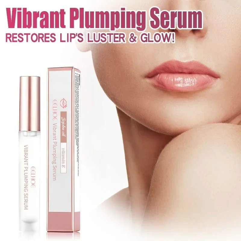 EELHOE Plumping Serum Lip Gloss Moisturizing Reduce-Cracking Dry Lighten Lip Lines Remover Dead Skin Hydration Lip Care Lips Oil