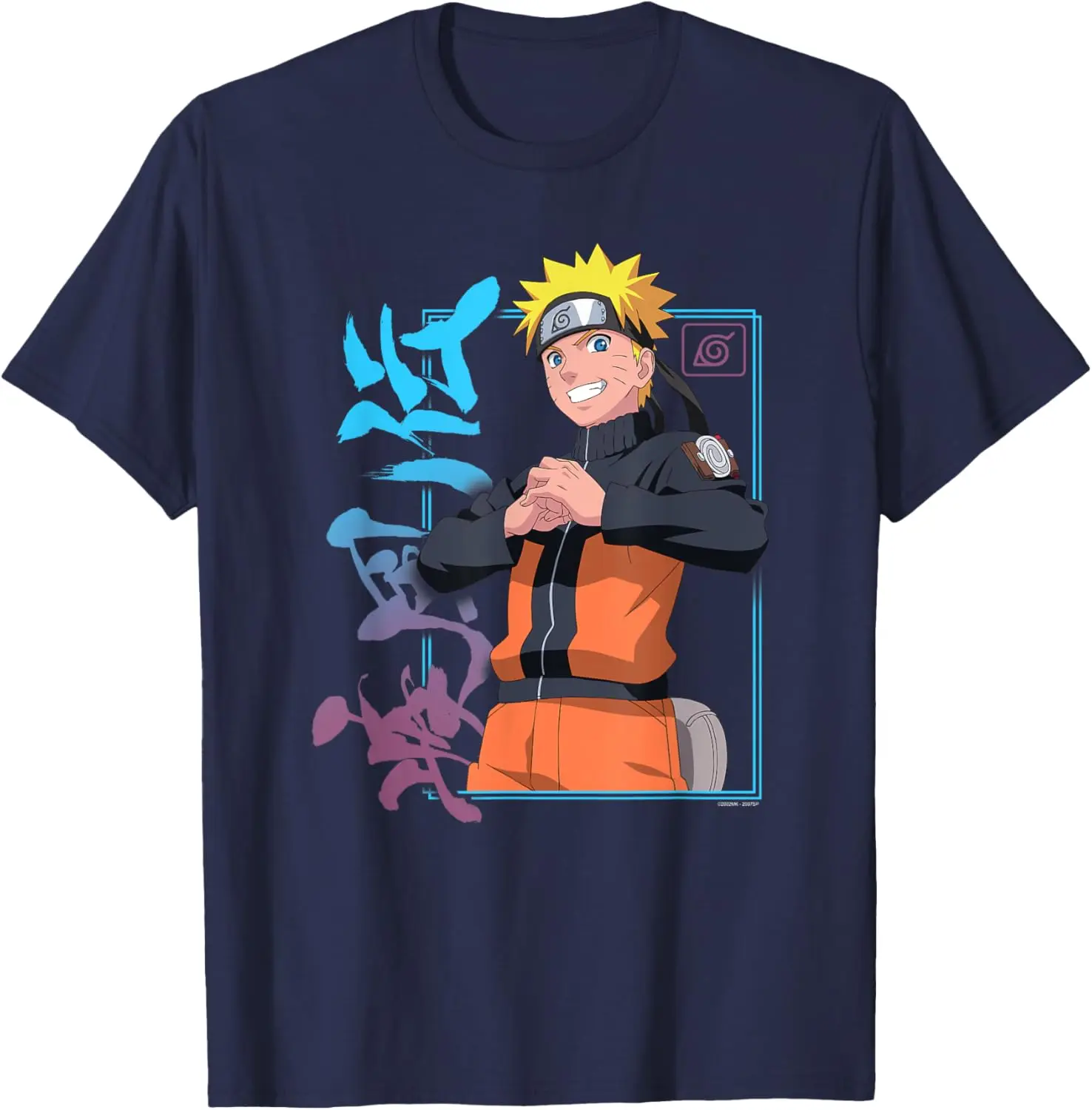 x Naruto Shippuden Kanji Frame Anime Design T-Shirt