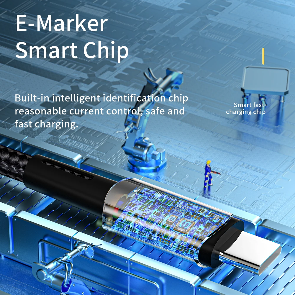 Essager PD100W 60W USB 유형 C-USB C 케이블 코드 고속 충전기 QC... - 4