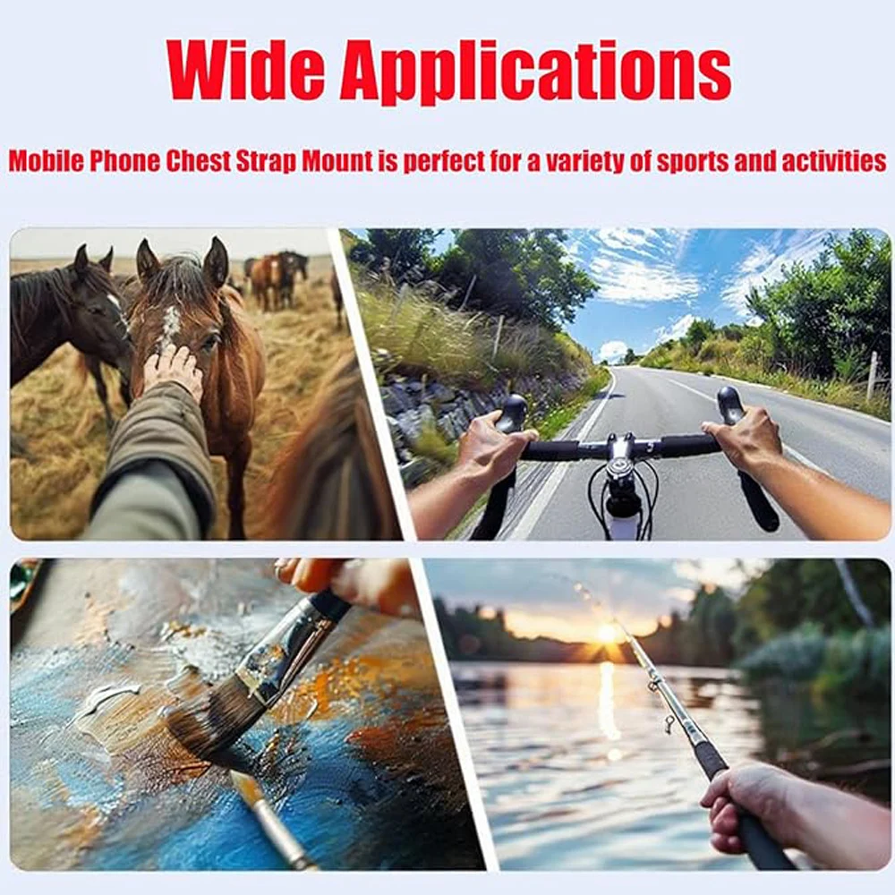 عصابة رأس وحزام صدر قابل للتعديل، أدوات إطلاق نار مساعدة، مناسبة لمختلف كاميرات الحركة والهواتف المحمولة #5
