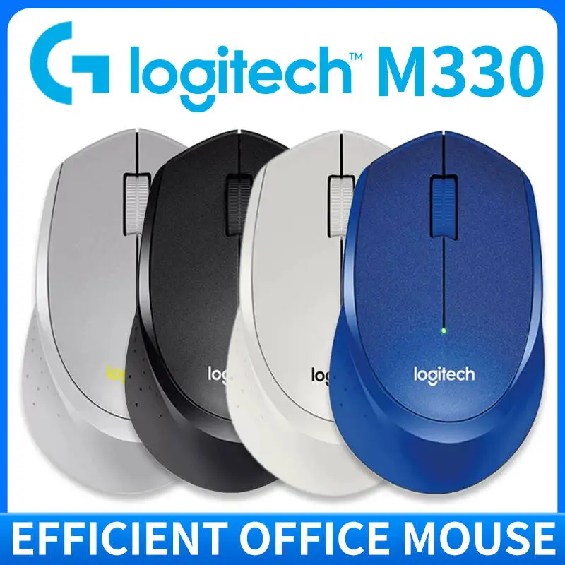 لوجيتك M750/M650/M185/330 ماوس ألعاب لاسلكي، هادئ وصغير الحجم، تصميم مريح لمكاتب الأعمال والألعاب