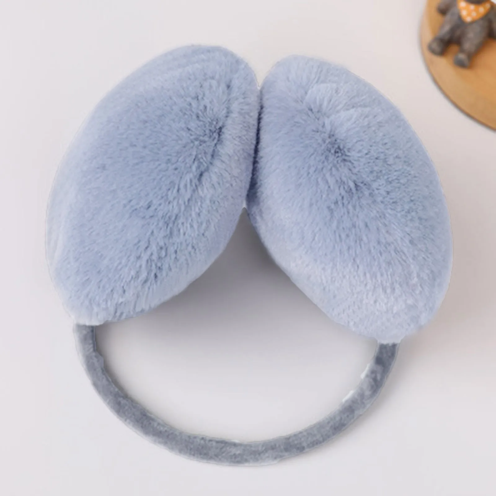 Portátil dobrável inverno quente earmuffs inverno ao ar livre proteção contra frio macio pelúcia orelha mais quente moda cor sólida quente earflaps