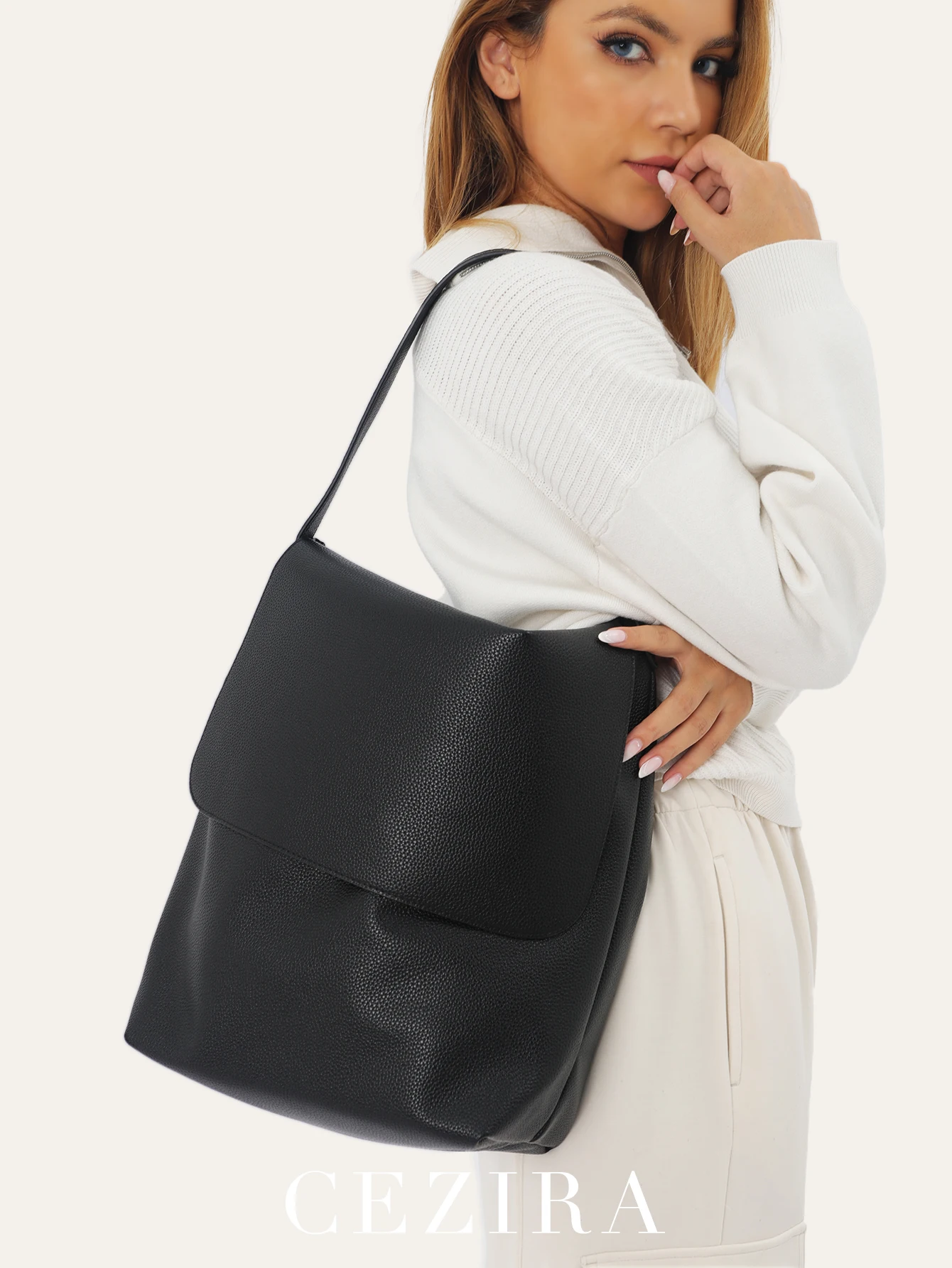 

CR женская сумка через плечо из искусственной кожи, простой дизайн, сумка с клапаном, большая вместительная сумка, повседневная повседневная сумка для путешествий, колледжа, универсальная