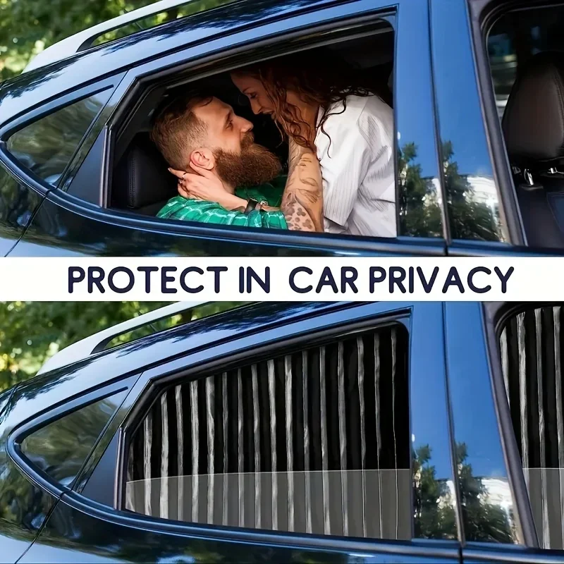 2/4Pcs Car Window Covers Portable Car Side Window Shades Adjustable Car Blinds Car Window Shades Camping Window Covers