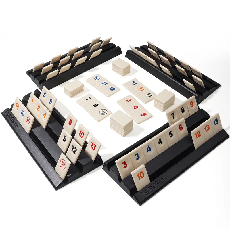 Rummikub Tile Game Set, Israeli Number Logic Board Game Family Party Multiplayer Educational Toy