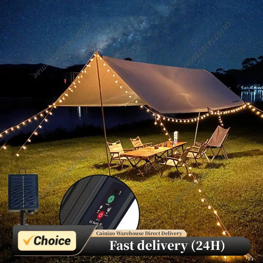 1-5PCS Solar Battery Box LED String Lamp Solar Panel Controller with Remote Garden Street Path Camping Light Decoration
