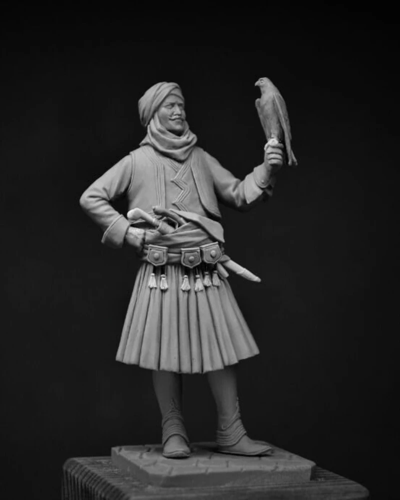 

1/24 Scale Die-Cast Resin Figure Model Kit The Rich Man and The Falcon Hobby Miniature Toys Unassembled Unpainted DIY Diorama