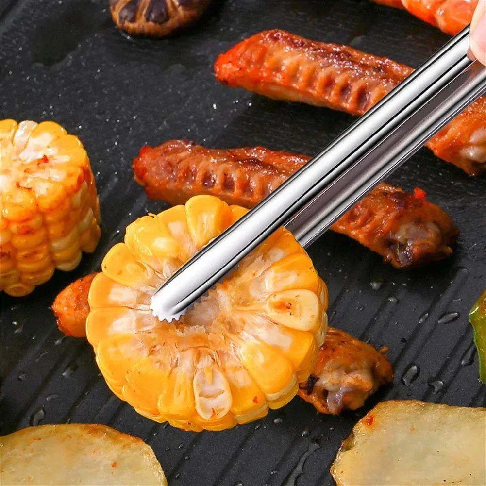 Japanese Stainless Steel Grill Tongs Bread Steak Elongated BBQ Kitchen Gadgets Camping Supplies Kitchen Accessories