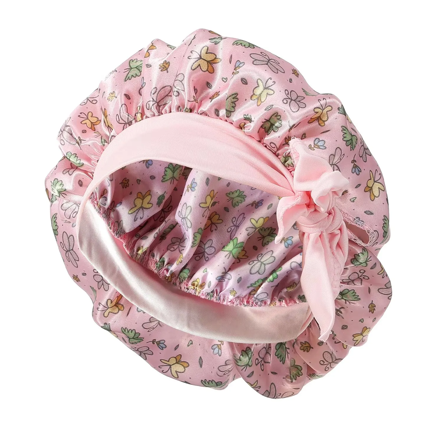 Satin-Mütze für Baby-Haarpflege, Nachtschlaf, Seidenmütze, Mütze für Neugeborene, Mädchen, Kinder, Schlafmütze, Mütze für Kinder, Kochmütze – Detail 9