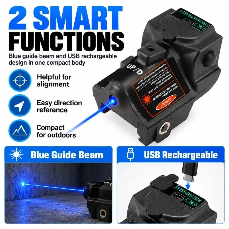 Bottom-Installed Mini Lighting Fixture 20mm Mounting Slot USB Direct Charge Portable Outdoor Lamp