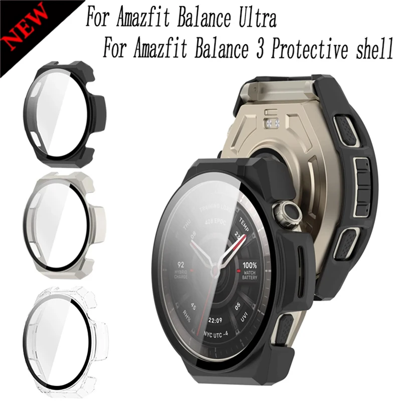 PC Case+Glass For Amazfit Balance Ultra Smartwatch High-definition Toughened protective shell For Amazfit Balance 3  Accessories