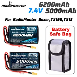 RadioMaster 5000mah 7.4V 2S 37wh Battery JST-XH and XT30 Plug for TX12/TX16/TX16S/Boxer Remote Control Transmitter