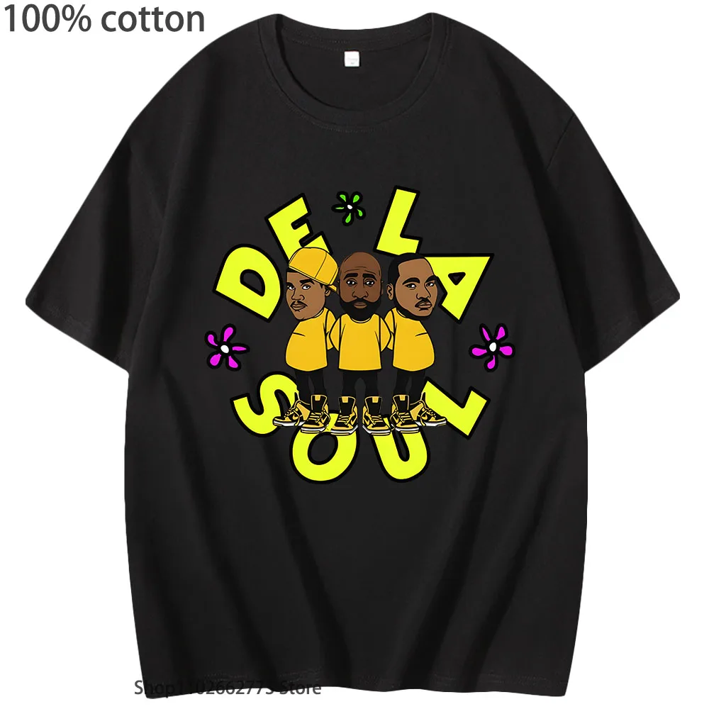 

De La Soul Graphic Tshirt Fashion Women Clothing Anime T-shirts Short Sleeve Tee 100%Cotton Summer Top High Street Men Tee-shirt