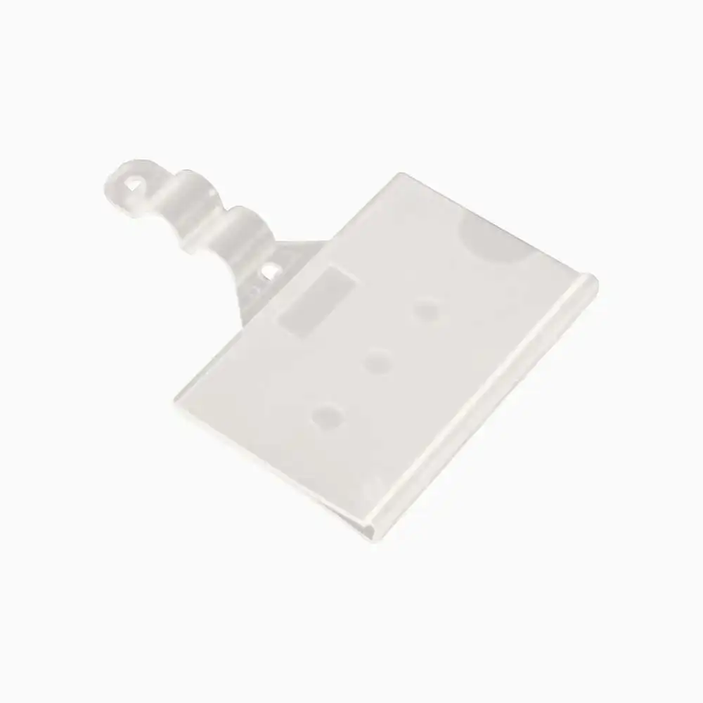 Plastic Wire Shelf Label Holder, Sign And Ticket Holder, Easy Clip Design With Tight Snap Lock Closure