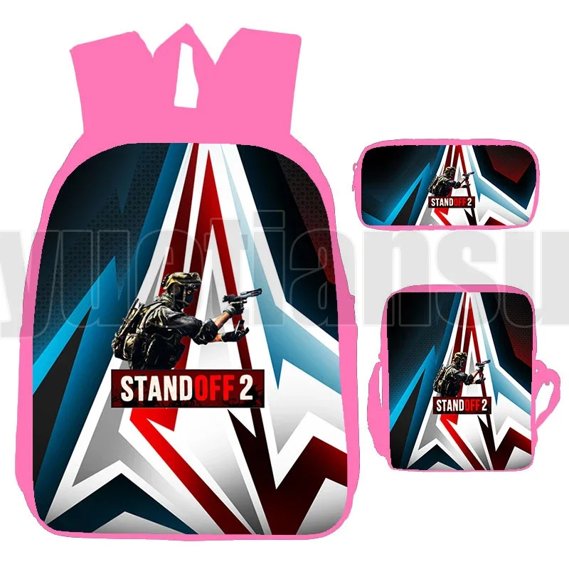 Competitive Games 12/16 Inch 3D Print Standoff 2 Backpacks for Women Daily Sports Anime Packbag Student Elementary School Bags