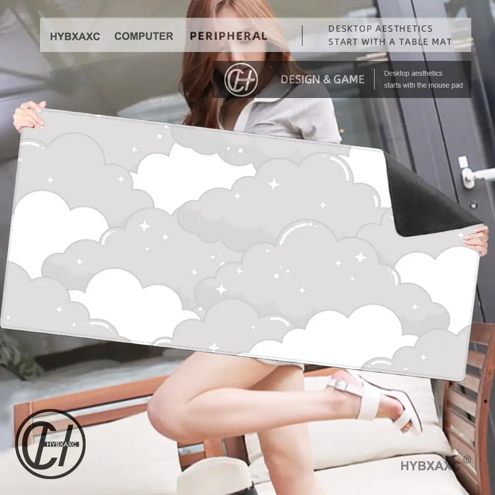 Японский цветной настольный коврик с розовыми облаками, игровой коврик для мыши, черный ковер, большой коврик для ноутбука Kawaii, компьютерные офисы, коврик для мыши, игровой коврик, коврики для мыши